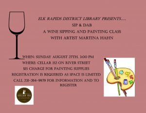 Wine Sipping and Painting Class with Artist Martina Hahn @ Cellar 152 | Elk Rapids | Michigan | United States